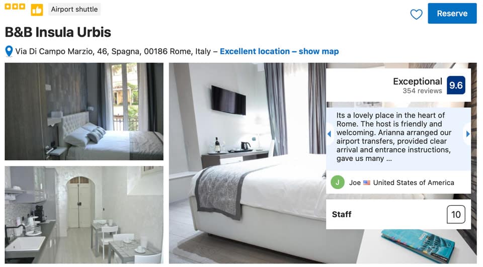 Dziedziniec B&B Insula Urbis w centrum Rzymu