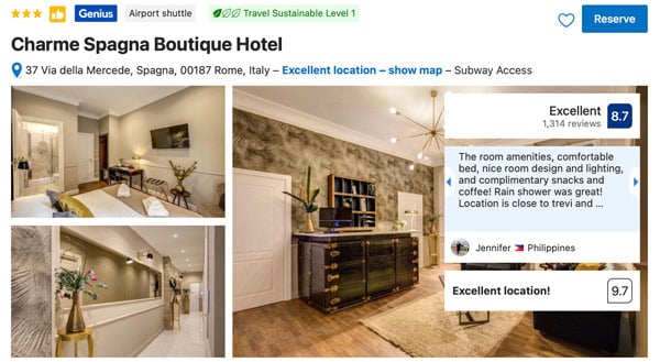 Pokój w Charme Spagna Boutique Hotel w pobliżu Schodów Hiszpańskich