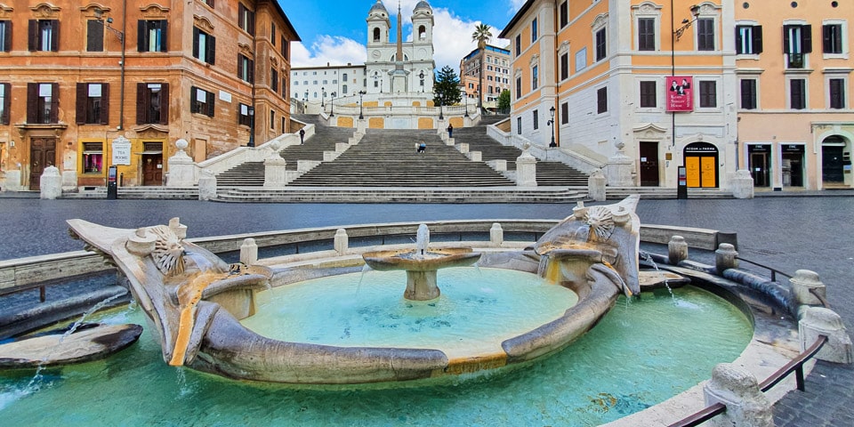 Fontana della Barcaccia w Rzymie