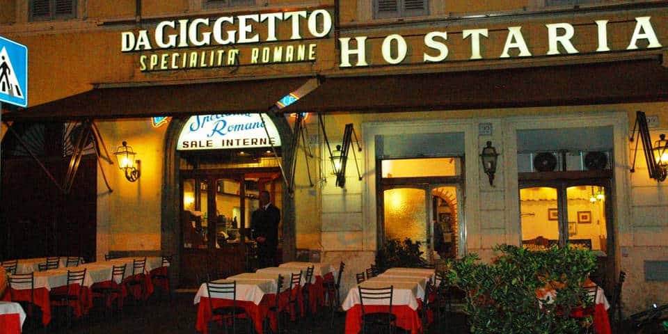 Koszerna restauracja Giggetto al Portico Ottavia w Rzymie