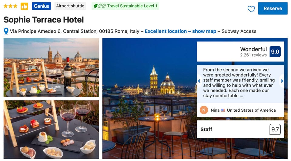 Pokój w Sophie Terrace Hotel w pobliżu dworca Termini