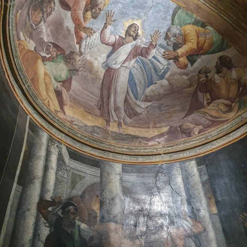 Biczowanie Chrystusa pod Przemienieniem Pańskim autorstwa Sebastiana del Piombo w San Pietro in Montorio