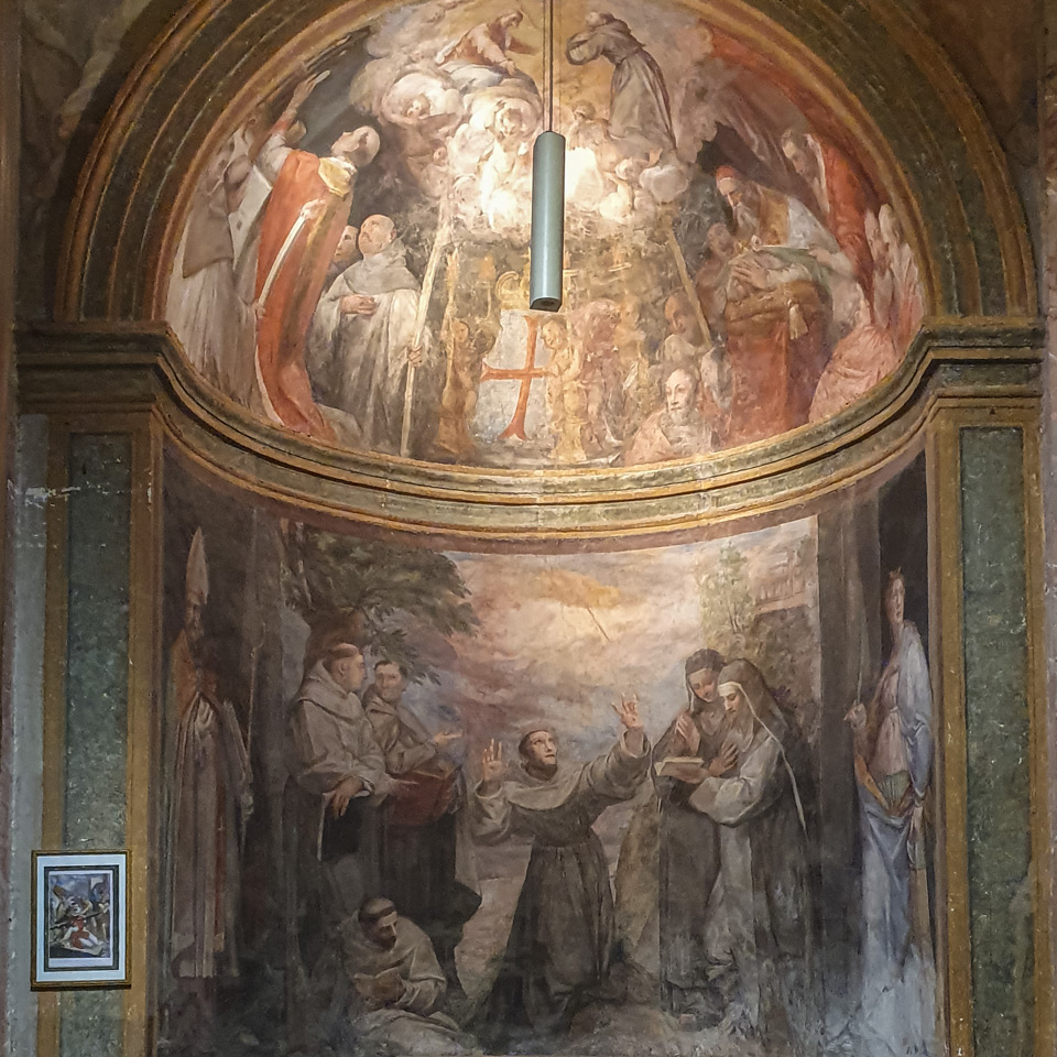Freski ze scenami ze św. Franciszkiem autorstwa Giovanniego de' Vecchiego w San Pietro in Montorio